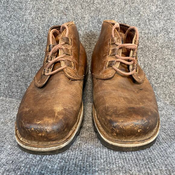Vintage Mozo M Mens 11 Brown Leather Chukka Work Boots Lace Up Shoes main image 8